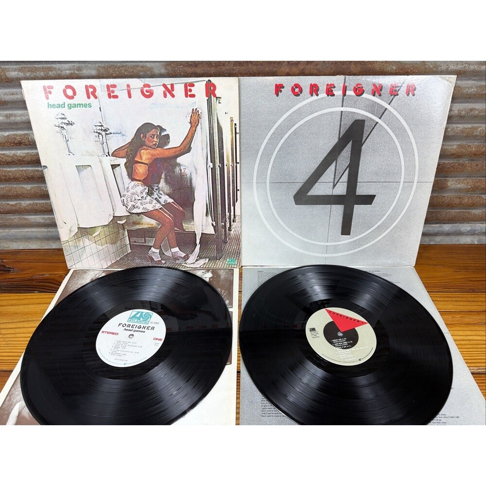 Foreigner 4 & Head Games LP LOT of 2 1981 1979 Atlantic Records